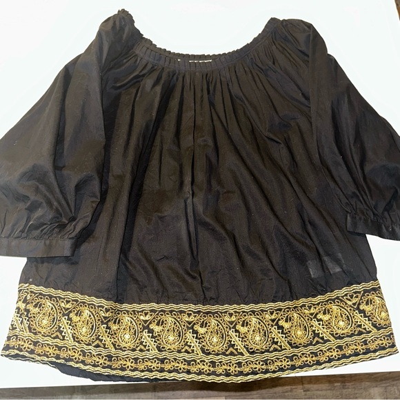MICHAEL Michael Kors Black Blouse with Gold Detailing Women’s Small - Picture 7 of 9
